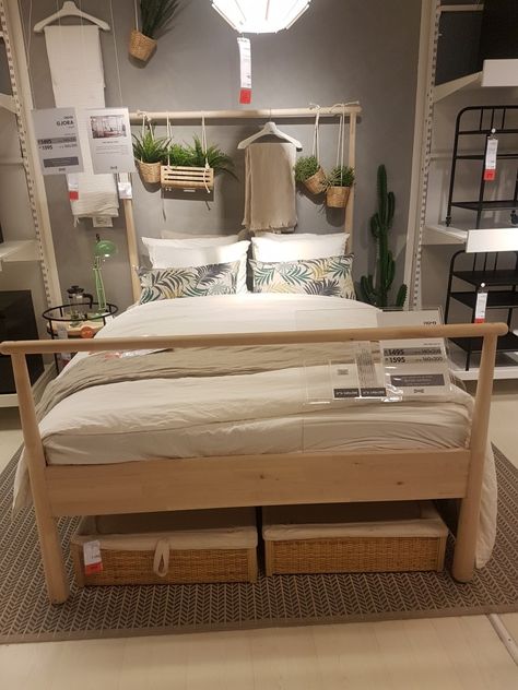 Gjora Bed Ikea Inspiration, Ikea Gjora Bed, Gjora Bed, Ikea Bed Frames, Bed Ikea, Ikea Inspiration, Bedroom Retro, Ikea Bedroom, Ikea Bed