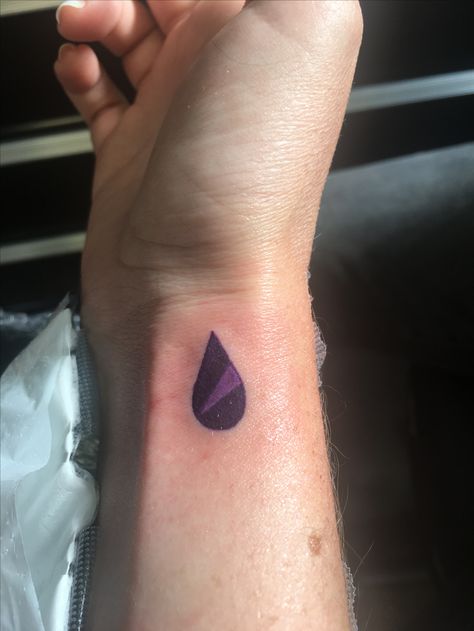 Purple rain drop tattoo for Prince. Purple Rain Tattoo Ideas, Purple Rain Tattoo, Rain Drop Tattoo, Rain Tattoo Ideas, Drop Tattoo, Black Tattoo Ideas, Prince Tattoo, Rain Tattoo, Umbrella Tattoo