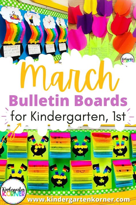 March Kindergarten Bulletin Boards, March Into Spring Bulletin Board, March Bulletin Boards Elementary, March School Bulletin Board Ideas, At Patrick’s Day Bulletin Board, Saint Patrick’s Day Bulletin Board, St Patricks Day Bulliten Board Ideas, March Bulletin Board Ideas For School, St Patricks Day Bulletin Board School