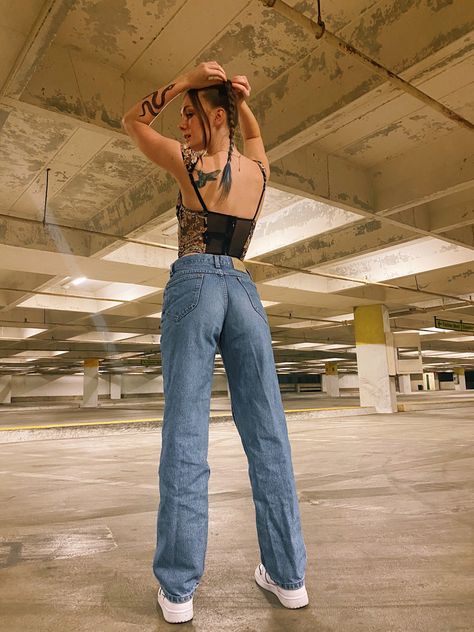 backside pose Backside Pose, Parking Garage Pics, Garage Pics, Parking Garage, Drawing Reference, Bell Bottoms, Bell Bottom Jeans, Photo Ideas, Garage