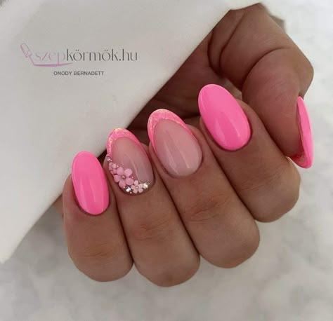 Summer Pink Acrylic Nails, Summer Nails Pink, Concert Nails, Pink Tip Nails, Teen Nails, Pink Summer Nails, Pink Chrome Nails, Nail Art Designs Images, Glass Nails