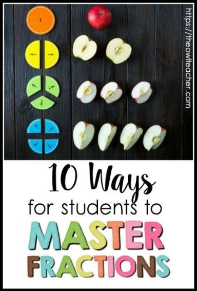 Fractions are one of the most difficult areas in elementary math. Help your students master them with these 10 fraction ideas! #fractions #math Fraction Lessons, Teaching Fractions, Fraction Activities, Upper Elementary Math, Fun Math Games, Math Help, Math Fractions, Third Grade Math, Math Methods