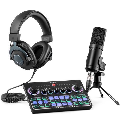 Podcast Equipment, Mixer Audio, Audio Sound, Sound Card, Content Creation, Audio Mixer, Life Style, Led Light, Blogging