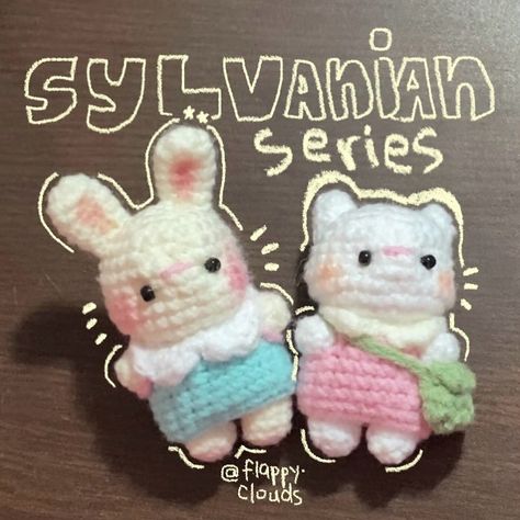 Meet my newest Sylvanian Family crochet creations: the adorable rabbit and cat duo! 🐰🐱 This was sold as keyrings.Handcrafted with love and attention to detail, these little ones are ready for all kinds of cozy adventures.Perfect for collectors, kids, or anyone who loves a touch of handmade charm in their lives. DM to know more details and prices. Crochet Patterns Kawaii, Cute Handmade Crafts, Calico Critter Crochet, Matching Crochet Ideas For Friends, Crochet Sylvanian Family, Cat Crochet Ideas, Crochet Ideas For Friends, Crochet Gift Ideas Free Pattern, What To Crochet Ideas