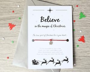 Believe in the Magic of Christmas Wish Bracelet - Stocking / Christmas Eve Box Fillers - BUY 4 GET 1 FREE Bracelet Cards, Diy Gift For Bff, Bracelet Card, Christmas Eve Box Fillers, Gift For Bff, Tree Decorations Christmas, Small Christmas Gifts, Believe In The Magic, Christmas Eve Box