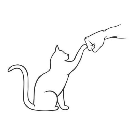 Silhouette Chat, Cat Outline, Cat Tattoo Designs, Cat Svg, Line Art Tattoos, Cat Coloring Page, Outline Art, Quote Svg, Dessin Adorable