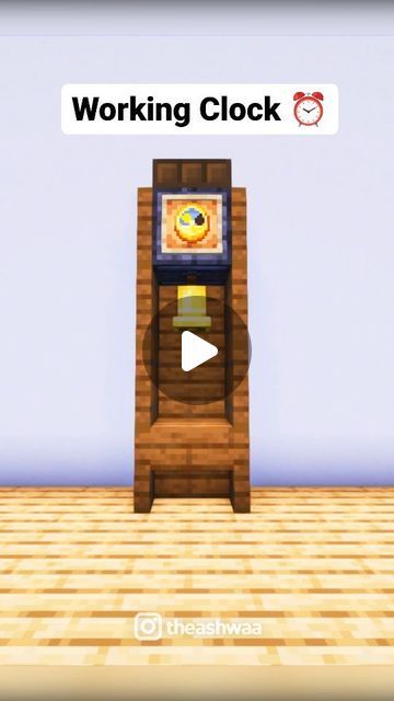 Minecraft Grandfather Clock, Minecraft Clock, Build In Minecraft, Grandfather Clock, Youtube Videos, Minecraft, Clock, Tags, Building