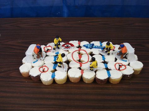 Hockey Rink Hockey Birthday Parties, Hockey Cakes, Boys Hockey, Hockey Birthday, Sports Games, Hockey Rink, Boy Party, Boy Birthday Parties, Boy Birthday