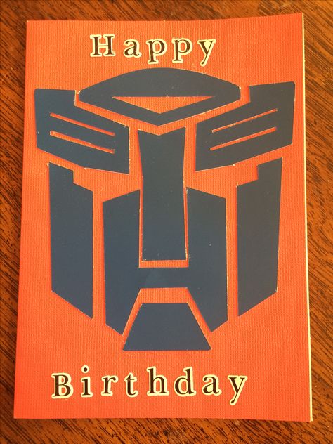 Transformers Birthday, Card Making Kids, Birthday Card Ideas, Transformer Birthday, Birthday Cards For Boys, Handmade Card Making, Pop Up Cards, Scrapbook Ideas, Kids Stuff