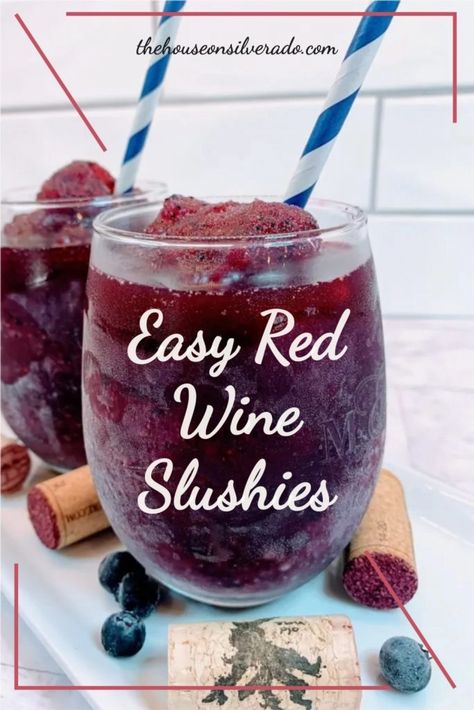 Wine Slushie Recipe, Wine Slush, Wine Slushies, Wine Slushie, Slushie Recipe, Summertime Drinks, Boozy Drinks, Cocktail Drinks Recipes, Wine Cocktails