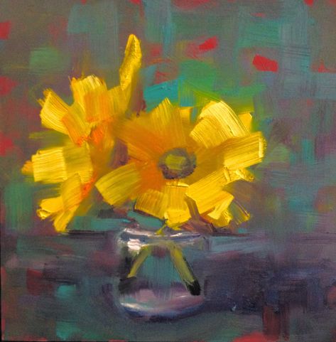 Ann Feldman | OIL | "Gerber Jar Daisies" Dark Background Painting, Peggi Kroll Roberts, Painting A Day, Background Painting, Daily Painters, Daily Painting, Arte Floral, Fine Art Gallery, Still Life Painting