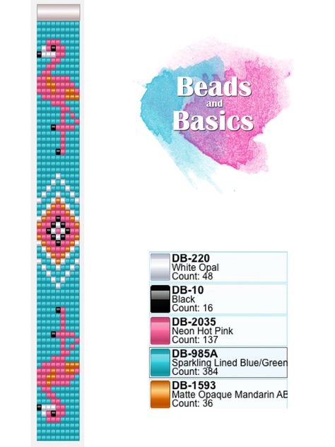 pink flamingo Seed Bead Bracelet Patterns, Bead Loom Designs, Loom Jewelry, Bead Loom Pattern, Loom Bracelet Patterns, Motifs Perler, Loom Pattern, Seed Bead Patterns, Diy Bracelets Patterns