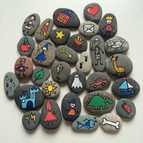 Painted Rock Ideas, Story Stone, Story Stones, Christmas Rock, Rock Ideas, Rock Painting Designs, Rock Painting Art, Pebble Painting, Rock Crafts