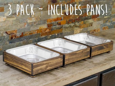 Amazon.com: 3 Pack of Disposable Foil Pan Holders, Party Set, Aluminum Disposable Tray Holders, Buffet Servers, Farmhouse Wedding Decor, Event Catering : Handmade Products Salad Appetizer Cups, Farmhouse Wedding Decor, Buffet Servers, Decor Event, Lansing Mi, Keep Food Warm, Farmhouse Wedding, Appetizer Salads, Food Display