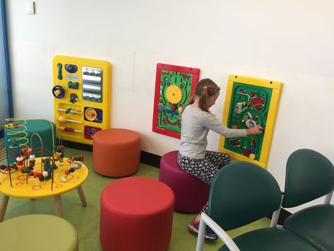 Children at Wellington’s emergency department now have their own waiting space away from the hustle and bustle. Opened today, the dedicated area separates children from the main waiting room. It includes new seating, a TV and play area. “The main waiting area can become extremely busy and crowded, and was shared by adults and children,” said... Read more » Waiting Room Play Area, Kids Waiting Room, Pediatric Waiting Room, Pediatric Waiting Room Ideas, Hospital Waiting Area, Waiting Area Design, Director Office, Reception Waiting Area, Pediatrician Office