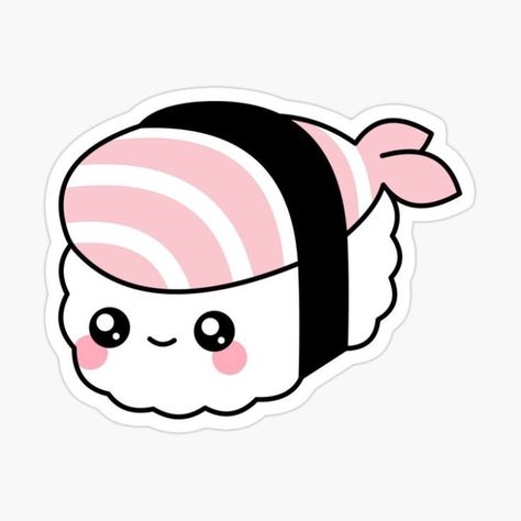 Cute Sushi, Flower Graphic Design, Easy Pixel Art, Images Kawaii, Cute Laptop Stickers, Cute Food Drawings, Hello Kitty Iphone Wallpaper, Cute Kawaii Drawings, Kawaii Doodles