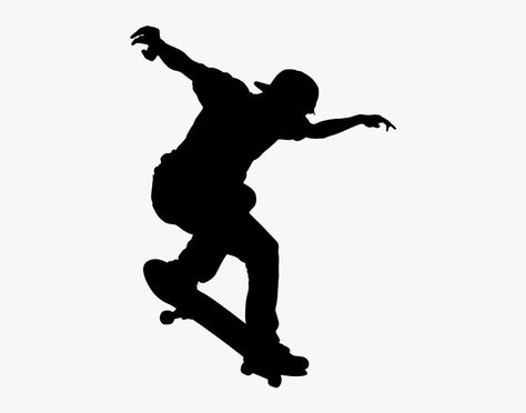 Skateboarder Silhouette, Skateboard Silhouette, Skateboard Png, Circle Overlay, Skater Art, Person Png, Cartoon Spaceship, Skateboard Party, Aesthetic Social Media