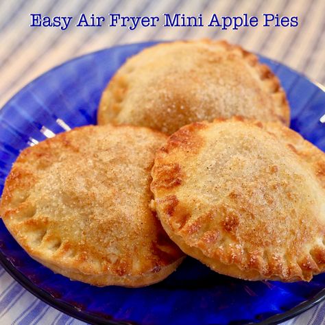 Easy Air Fryer Apple Pies are so very simple, easy, and quick to make.  #Cook2Follow #AllrecipesAllstars #AllrecipesFaceless #AllrecipesTastemakers #AirFryer #ApplePie #MiniPies #apples #snack #dessert #QuickAndEasy #HomemadeFood Air Fryer Apple Pies, Cajun Crab Cakes, Air Fryer Baked Potato, Air Fryer Steak, Pumpkin Spice Donut, Mini Apple Pies, Fried Apples, Apple Pies, Easy Air Fryer