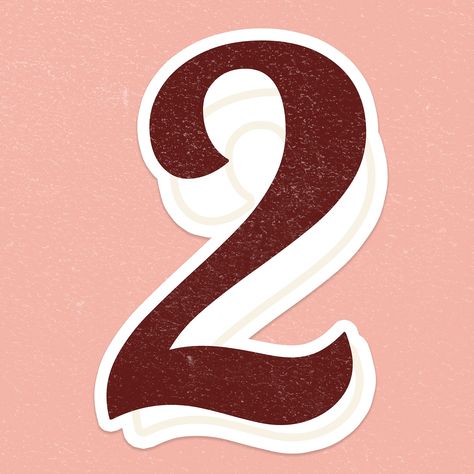 Number two sign symbol icon transparent psd | free image by rawpixel.com / jingpixar Font Angka Aesthetic, Beans Tattoo, Senior Pants, Cursive Numbers, 70s Font, Number Icons, Easy Hand Drawings, Alphabet Letters Images, Icon Transparent