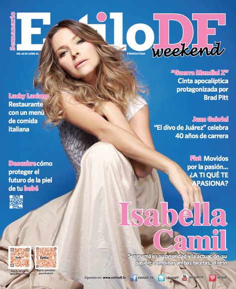 Isabella Camil 28 de junio de 2013 Lucia Mendez, Brad Pitt, Movie Posters, Film Posters