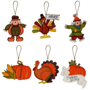 Plywood Harvest Ornaments Set/6 | Property of Traditions 2022 Ornaments Making, Decorating Trees, Retro Christmas Decorations, Tree Trimming, Holiday Store, Old World Christmas, Seasonal Crafts, Wooden Ornaments, Holiday Decorating