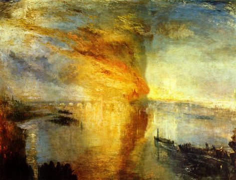 Turner Painting, J.m.w. Turner, Joseph Mallord William Turner, Tate Gallery, William Turner, Houses Of Parliament, Watercolor Landscape Paintings, The Burning, A4 Poster