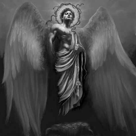 Archangel Lucifer as the heavenly minister of music before his fall Sending Blessings, Male Angels, Arte Occulta, The Fallen Angel, Dark Angels, Art Noir, Ange Demon, Angel Tattoo, Arte Obscura