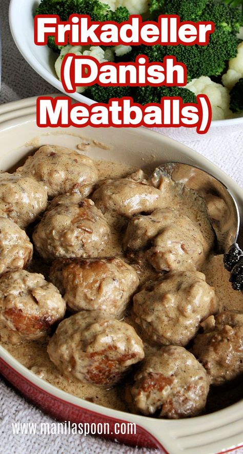 It was simply amazing that we couldn't forget how wonderful these meatballs tasted. We have made it at home many many times and never tire of it. Meatballs With Ground Beef, Danish Meatballs, Meatballs Recipes, Meatball Dinner, Chicken Meatball, Beef Meals, Best Beef Recipes, Easy To Make Dinners, Easy Skillet