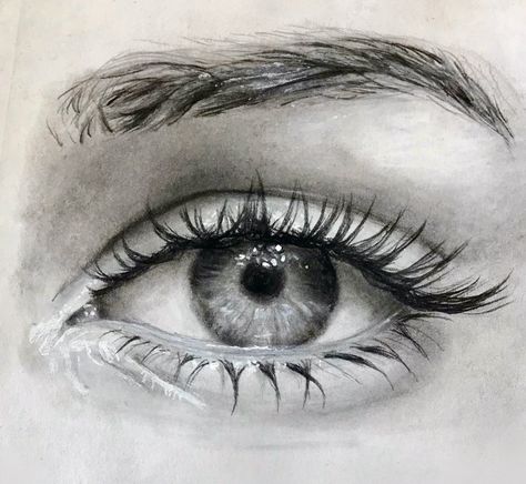 Shaded Eye Drawing, Realistic Art Black And White, Eye Drawing Shading, Eye Pencil Shading, Eyes Reference Realistic, Eye Drawing Charcoal, Eyes Pencil Shading, Eyes Black And White Drawing, Realistic Black And White Drawings