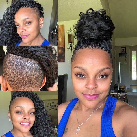 Crochet Weave Hairstyles, Beckham Hair, Shaved Side, Braids With Shaved Sides, Braided Top Knots, Crochet Hairstyles, Hair Doctor, Shaved Side Hairstyles, Makeup Hacks Beauty Secrets