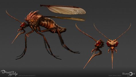 Giant Mosquito Art from Demon's Souls (2020) #art #artwork #videogames #gameart #conceptart #illustration #demonssouls #demonssoulsremake #ps5games #creaturedesign Mosquito Monster Art, Mosquito Concept Art, Mosquito Monster, Giant Mosquito, Mosquito Art, Demon's Souls, Swamp Creature, Souls Art, Technical Artist