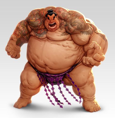 Sumo wrestler by lordeeas Sumo Wrestler, Street Fighter Characters, Landscape And Urbanism, Martial Artists, Style Japonais, Creature Design, Street Fighter, Cartoon Character, Character Designs