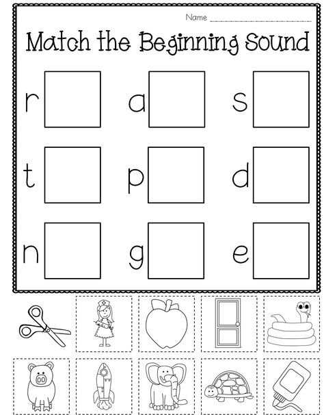 Sounds Worksheets Kindergarten, Letter Sound Recognition, Beginning Sounds Worksheets, Kindergarten Phonics Worksheets, Phonics Sounds, Letter Sound, Kindergarten Ela, Free Kindergarten Worksheets, Abc Activities