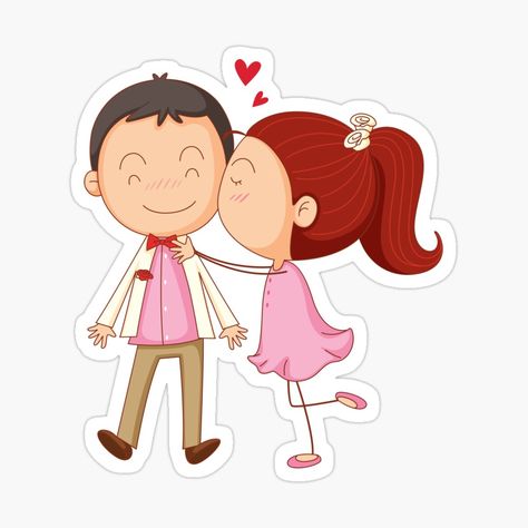 Boy Cartoon Drawing, Couple Stickers, Valentines Toppers, Happy Birthday Printable, Free Printable Planner Stickers, Cartoon Couple, Valentines Design, Birthday Template, Saint Valentine