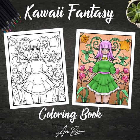 Hey Everyone! Check out this page from our latest coloring book Kawaii Fantasy! Check out the full book here and let us know what you think in the comments! https://avabrowne.com/product/kawaii-fantasy-coloring-book/ Paperback books are available on Amazon. Digital copies are available on Etsy. Happy Coloring! #coloring #adultcoloring #adultcoloringbook #coloringbook #adultcoloring #avabrowne #coloringbooks #coloringbooksforadults #coloringbookforadults #coloringtherapy #coloringaddict Book Gift, Kawaii Girl, Color Therapy, Adult Coloring Books, Paperback Books, Book Gifts, Adult Coloring, Kids Boys, Coloring Books