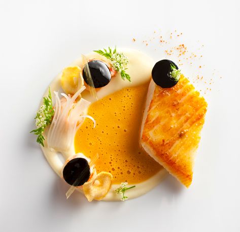 Give Michelin star chef, Daniel Humm's recipe for John dory poached with citrus, daikon radishes and olio nuovo a go... Plating Food, Cultured Food, Food Magic, John Dory, Plate Presentation, Backyard Parties, Sample Menu, Molecular Gastronomy, White Plate