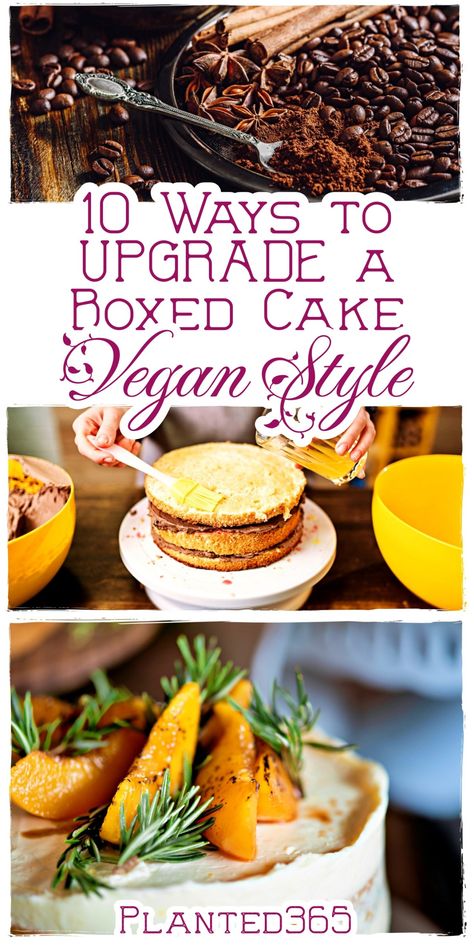 How to Upgrade a Boxed Cake Vegan Style Plant Based from Planted365 Box Cake Mix Upgrade, Vegan Cake Mix Hacks, Vegan Box Cake Recipe, Vegan Cake Mix, Vegan Lemon Curd, Egg Free Baking, Box Cake Recipes, Cake Box Cookies, Boxed Cake Mixes Recipes