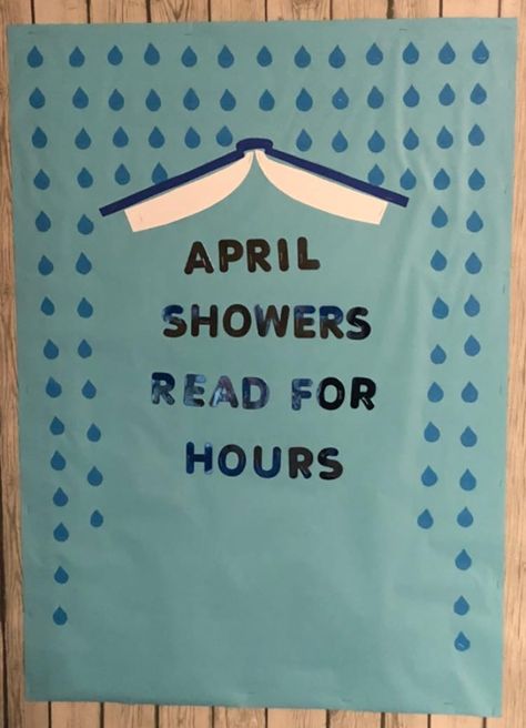 May Book Displays Library, Easy Library Bulletin Board Ideas, Interactive Library Bulletin Boards, June Library Displays, April Library Bulletin Boards, Public Library Decorating Ideas, April Library Displays, Summer Library Displays, Library Door Ideas