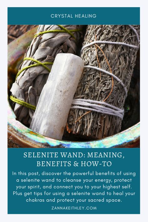 If you’re new to collecting and using crystals, a selenite wand is one of the first pieces you’ll want to acquire, as it’ll likely become the foundation and centerpiece of your collection for years to come. Discover the powerful benefits of using a selenite wand to cleanse and protect your energy and connect you to your highest, most authentic self. Using Crystals, Selenite Wand, Crystals For Manifestation, Protect Your Energy, Energy Blocks, Selenite Wands, Angel Prayers, Sri Krishna, Cleansing Crystals