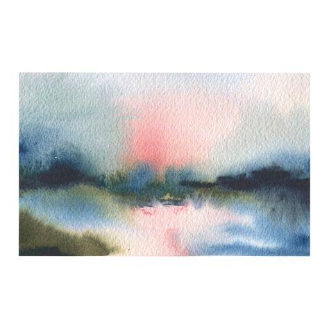 Water Colors Painting Landscaping, Large Watercolor Painting, Monochromatic Watercolor, Abstract Landscape Watercolor, Watercolor Art Abstract, Contemporary Watercolor Art, Art Painting Watercolor, Figurative Kunst, Learn Watercolor Painting