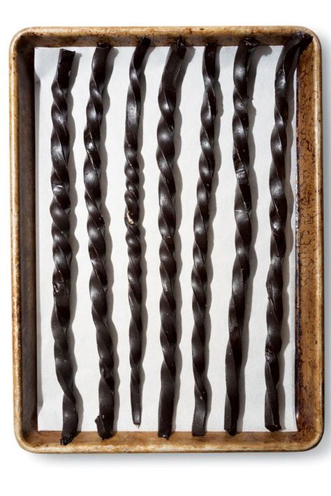 Homemade Black Licorice Twists Recipe | Saveur Homemade Licorice, Homemade Liquorice, Liquorice Recipes, Anise Extract, Black Food Coloring, Licorice Candy, Blackstrap Molasses, Twisted Recipes, Candy Recipes Homemade