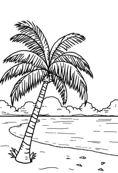 Escape to a tropical paradise with our palm tree coloring pages! 🌴🎨 Explore our collection of palm tree coloring pages, featuring these iconic trees in all their sunny glory. From beach scenes to island getaways, our designs will transport you to a world of relaxation and fun 🌊 #palmtreecoloringpages #coloringbooks #tropical Palm Tree Drawing, Tree Coloring, Tree Coloring Page, Sunset Background, Cross Hatching, Tropical Foliage, Island Getaway, Tree Drawing, Sunset Sky