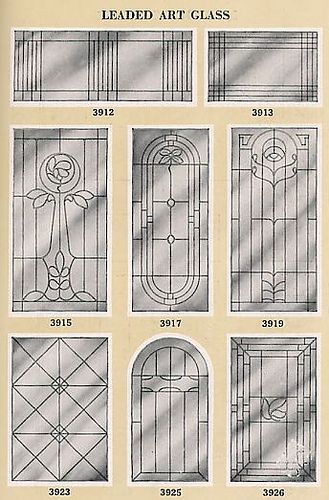 Universal Millwork 1920 - Bungalow Leaded Glass 1920 Bungalow, Stained Glass Doors, Lead Light, Victorian Windows, Window Designs, Leaded Glass Windows, Glass Window Art, Arts And Crafts House, Stained Glass Diy