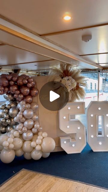 14 likes, 8 comments - prive.decor.uk on September 30, 2024: "Come with us on this 🎉 Come aboard with us for a magical 50th birthday celebration on the Thames River in London! 🌟 We decked out the boat in luxurious gold and beige shades, featuring a stunning new arch with pampas grass flower arrangements to complete the vibe. You won’t want to miss these elegant details! 🛥✨ 🎈 Join the party through our Reel and let us know in the comments if you love the look! 👇 #BirthdayGoals #EventDecor # Pampas Grass Decor Birthday Party, Pampas Grass Decor Birthday, Grass Flower Arrangements, 50th Birthday Celebration, Beige Shades, Thames River, Decor Birthday Party, Elegant Birthday Party, Birthday Goals