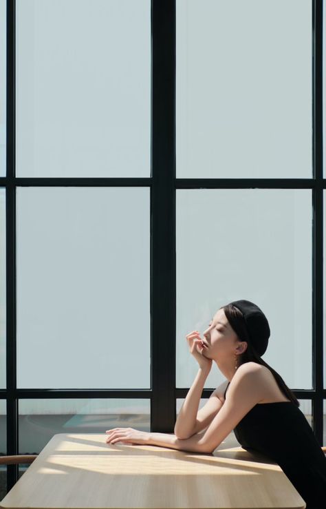 Sitting On Table Pose Drawing, Sitting At Table Photoshoot, Sitting Across Table Pose, Woman Sitting At Table Reference, Sitting Pose Reference Chair Table, Sitting Table Pose, Leaning On Table Reference, Person Sitting At Table Reference, Elbow On Table Pose Reference