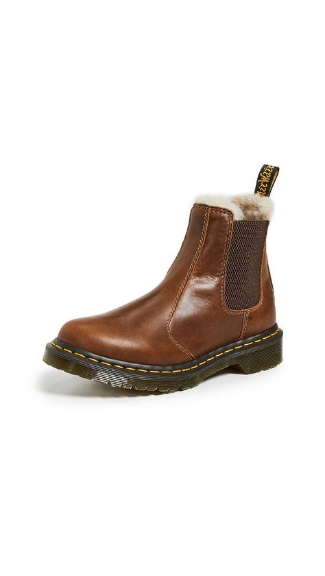 Dr. Martens Leonore Sherpa Chelsea Boots Dr Martens Leonore, Toddler Duck Boots, Doc Martens Style, Basic Sandals, Best Winter Boots, White Canvas Shoes, All Black Shoes, Duck Boots, Fashion Heels