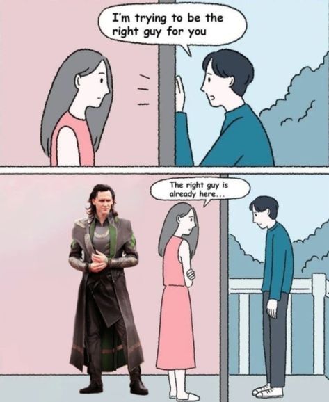 #marvel #loki Loki And Sif, Loki's Wife, Marvel Loki, The Right Man, Loki Laufeyson, Marvel Jokes, Im Trying, Loki, Marvel