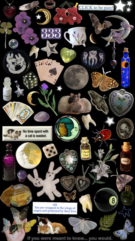 #whimsigoth #celestial #charms #collageart #wallpaper #aesthetic #whimsigothic #fairycore #weirdcore #random #purpleaesthetic #stars #vintage #animals #cats #randomaesthetic #gothic #bugs 90s Whimsigoth Wallpaper, Whimsigoth Laptop Wallpaper, Whimsigoth Collage, Whimsigoth Stars, Whimsigoth Stickers, Whimsigothic Wallpaper, Aesthetic Whimsigothic, Whimsigoth Pfp, Weird Core Aesthetic