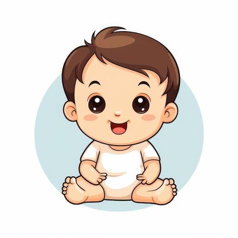 Baby Cartoon Images, Baby Boy Drawing, Cute Baby Illustration, Cute Baby Drawing, Photo Bebe, Baby Vector, Baby Sticker