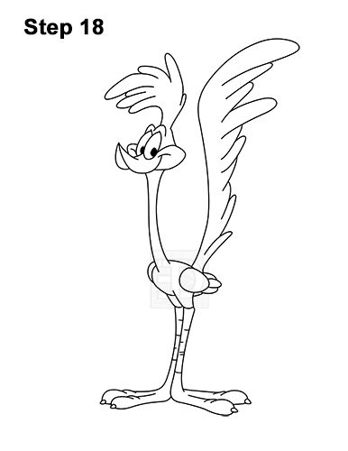 Looney Tunes Drawing, Loony Toons Drawing, Loony Tunes Drawing, Looney Tunes Drawings, Road Runner Tattoo, Looney Tunes Characters Drawing, Coyote And Road Runner Tattoo, Road Runner Drawing, Looney Tunes Drawings Easy